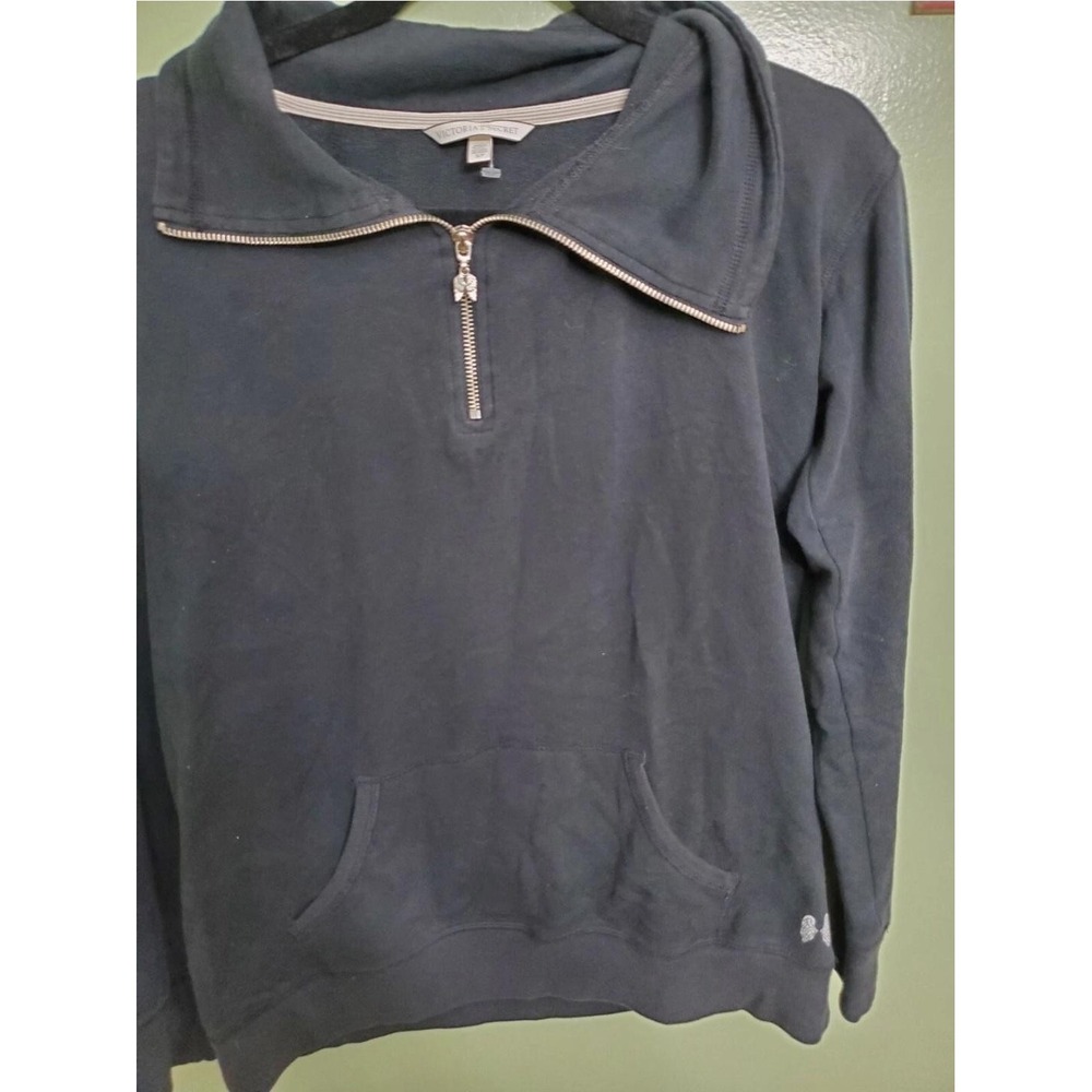 Victoria's Secret Pullover Womens Small Half Zip Hoodie Angel Wings VS Spellout
